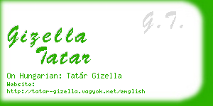 gizella tatar business card